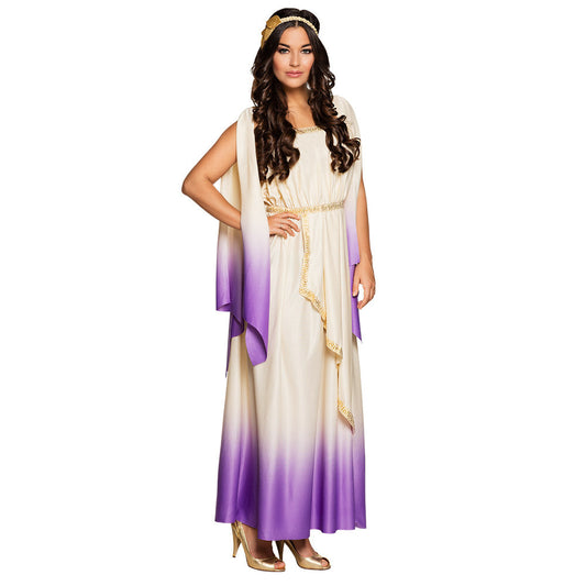 Boland Göttin Luna Damen Kostüm Mondgöttin Kleid mit goldenem Gürtel – Produktansicht