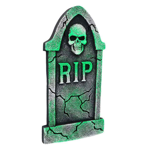 Boland Neon Grabstein – Halloween Dekoration 41x21 cm Schaumstoff - Fasnacht24.ch