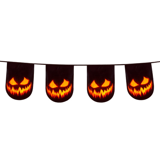 Halloween Wimpelkette 6m – Boland Kürbis Deko Für Innen & Außen - Fasnacht24.ch