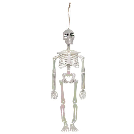 Skelett Deko – Boland Irideszente Mutterperle Hängedekoration 32cm - Fasnacht24.ch