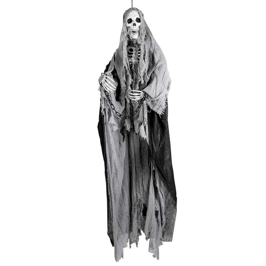 Grim Reaper Hängedekoration – Bewegungsaktiviertes Licht, 180 cm – Boland - Fasnacht24.ch