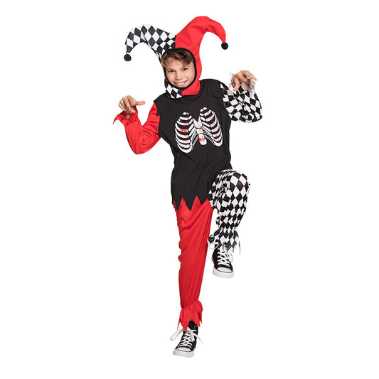 Boland Harlekin Skelett Kostüm Jungen – Oberteil, Hose & Mütze - Fasnacht24.ch – Produktansicht