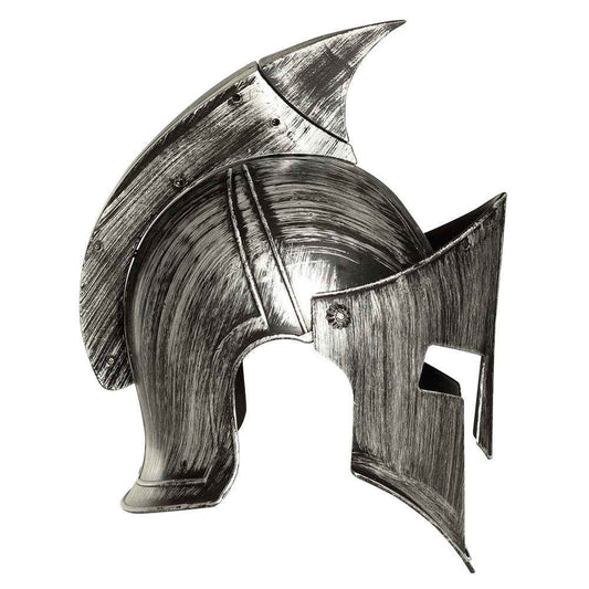 Boland Spartaner Helm – Silberner Metall Römischer Kriegerhelm – Produktansicht