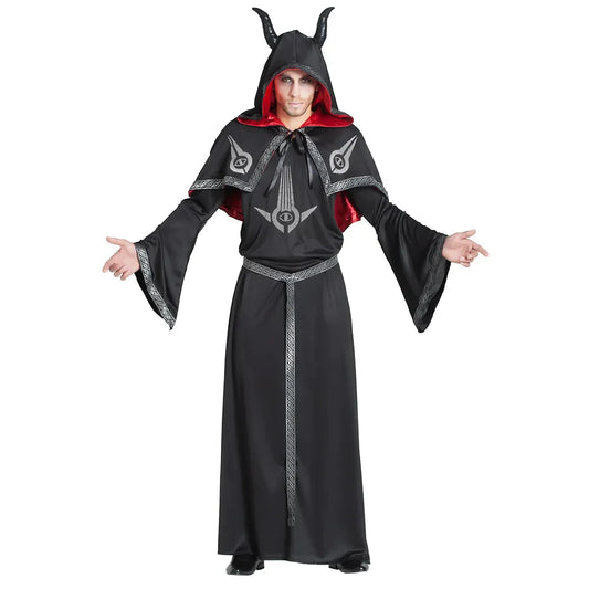 Boland Asmodeus Dämon Teufel Herrenkostüm – Hörner & Kapuze - Fasnacht24.ch