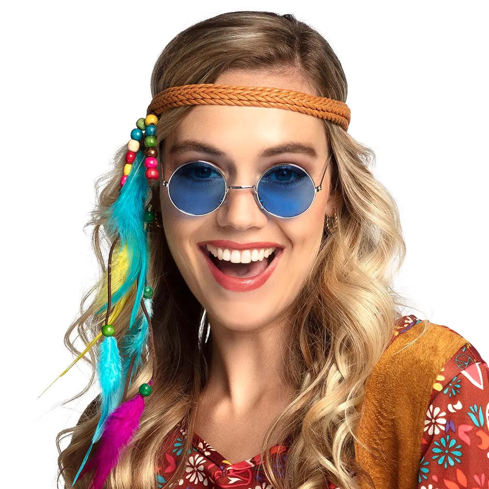 Boland Hippie Sonnenbrille in orange mit UV400 Schutz und retro Design.
