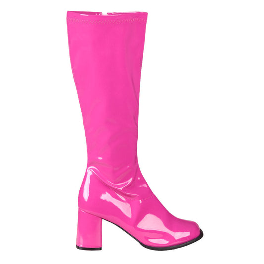 Boland Damenstiefel – Pinke Patentleder Stiefel mit Blockabsatz - Fasnacht24.ch – Produktansicht