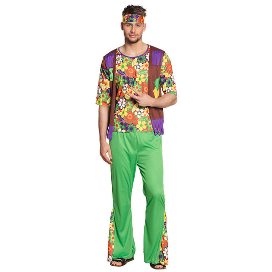 Hippie Kostüm für Herren – Boland Woodstock Grün Grösse ML - Fasnacht24.ch – Produktansicht