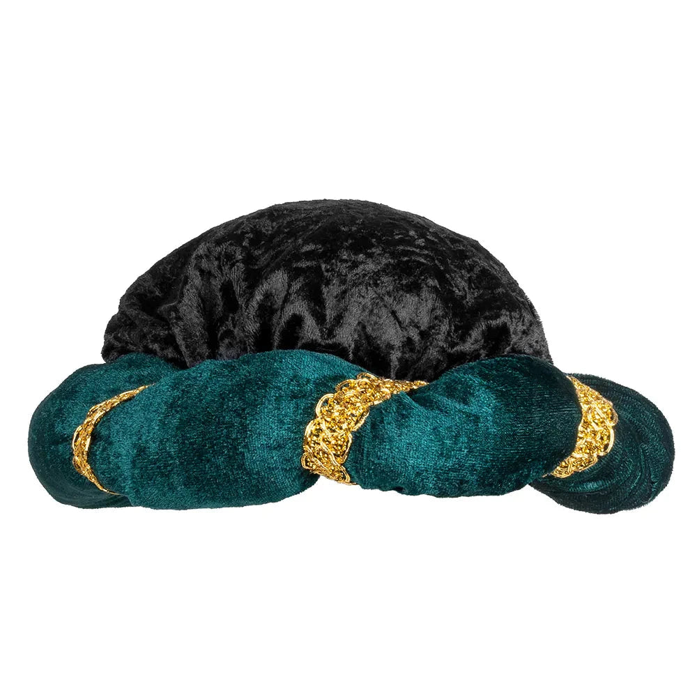 Goldener Sultan Murad Turban aus Brokat mit metallic Goldbesatz und atmungsaktivem Satinfutter