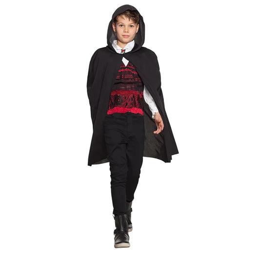 Kinderumhang Schwarz 115cm – Leichter Mikrofasercape von Boland - Fasnacht24.ch