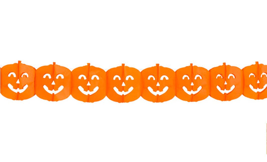 Boland Kürbis Papiergirlande 4 Meter Halloween Dekoration Orange – Produktansicht
