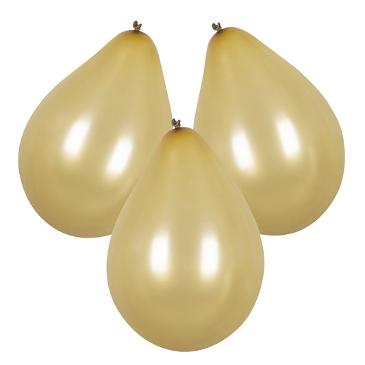 Latexballons Gold 23cm – Boland 6er Pack Metallic Partydeko - Fasnacht24.ch – Produktansicht