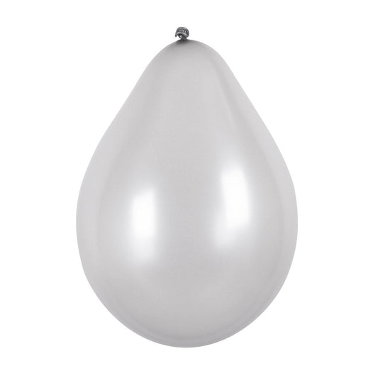 Latexballons Silber 23cm – Boland 6er Pack Metallic Partydeko - Fasnacht24.ch