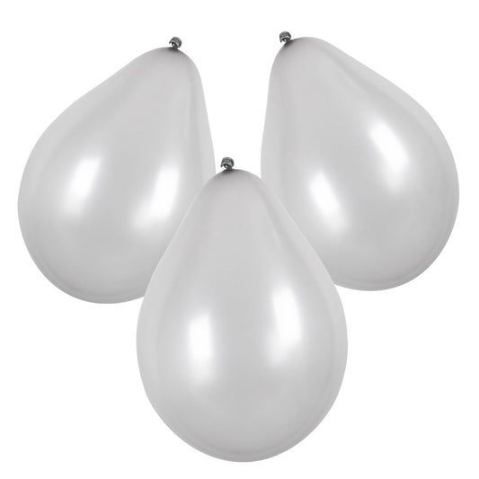 Latexballons Silber 23cm – Boland 6er Pack Metallic Partydeko - Fasnacht24.ch – Produktansicht
