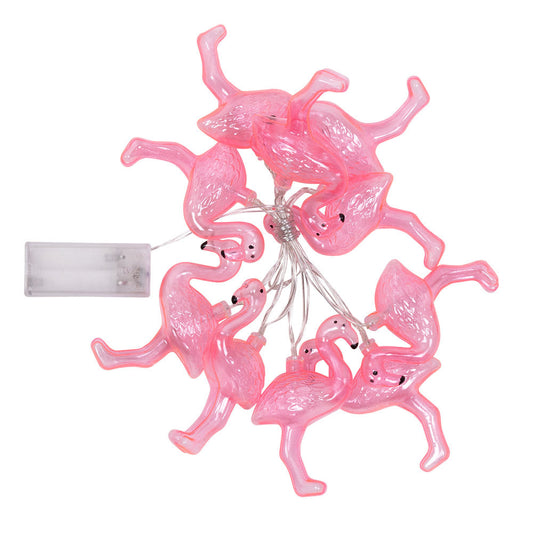 LED Flamingo Lichterkette 140cm – Boland Batteriebetriebenes Licht – Produktansicht