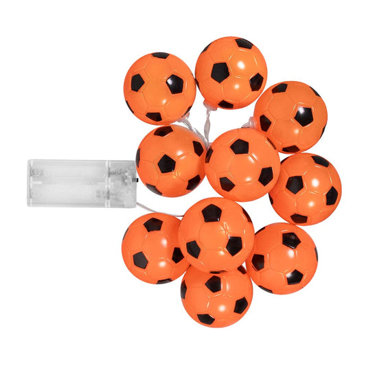LED Lichterkette Boland Orange Fussball 140cm – Batteriebetrieben, Wetterfest – Produktansicht