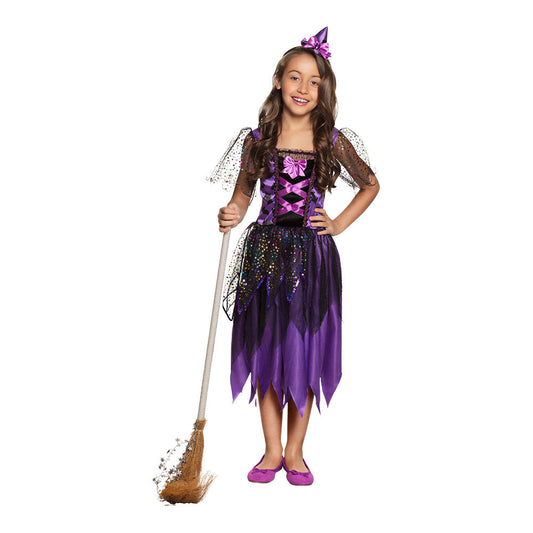 Kinderkostüm Lila Zauberhexe Violetta – Boland Kleid Und Hut – Produktansicht