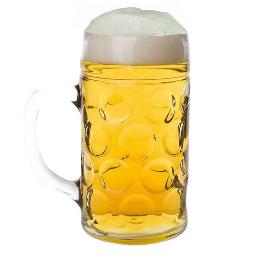 BOLAND Oktoberfest Bierglas Maßkrug 1 Liter Echtglas – Klassisch - Fasnacht24.ch