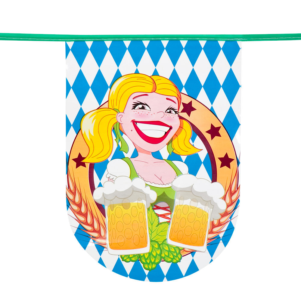 Oktoberfest Wimpelkette – Boland 8m Polyester Beerparty Deko - Fasnacht24.ch