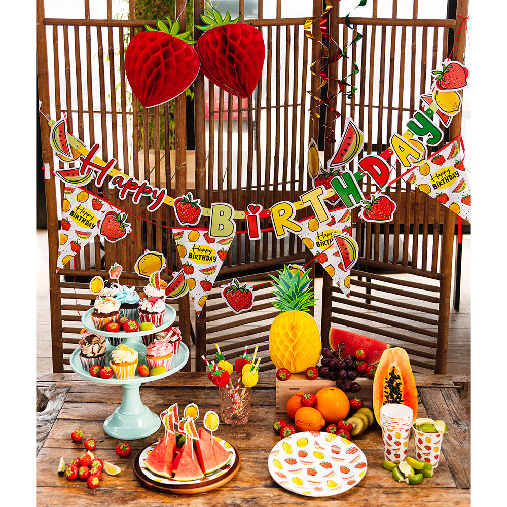 Birthday Banner Garland – Boland PE Fruit – 6m Weather-Resistant Flags - Fasnacht24.ch