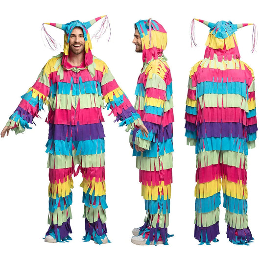 Pinata Kostüm Unisex – Boland Buntes Party Outfit Für Erwachsene - Fasnacht24.ch