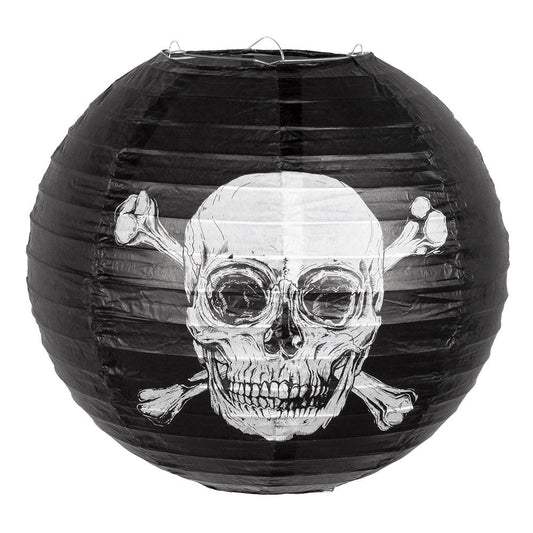 Boland Piraten Papierlaterne – 25cm Mit Stahlrahmen Und Totenkopfmotiv - Fasnacht24.ch