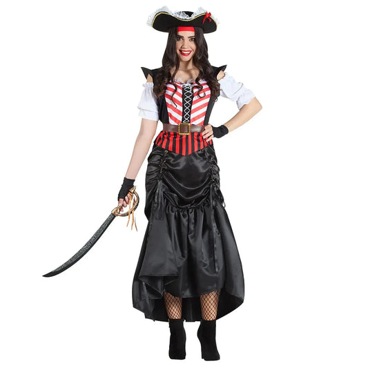 Boland Piratin Grace Damen Piratenkostüm – Kleid, Sash & Manschetten - Fasnacht24.ch