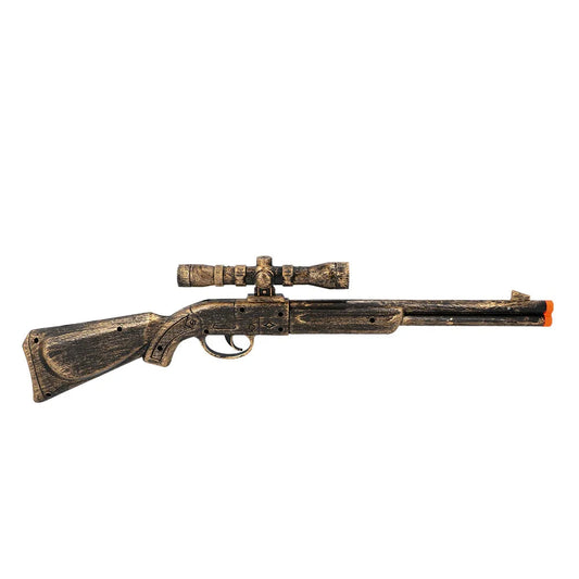 Retro Spielzeug Gewehr 50cm in Braun und Schwarz, 1920er Jahre Gangster-Design