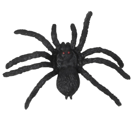 Boland 12-Teilige Gummi Spinnen – Realistische Schwarze Halloween Deko - Fasnacht24.ch