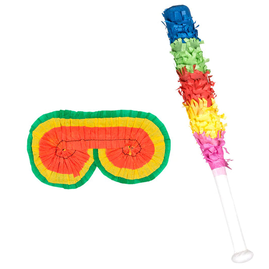 Boland Piñata Set – 43cm Holzschläger & Weiches Blindfold für Kinder - Fasnacht24.ch