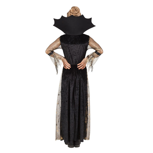 Boland Spider Witch Mädchenkostüm – Schwarzes Kleid mit Spinnenstickerei - Fasnacht24.ch