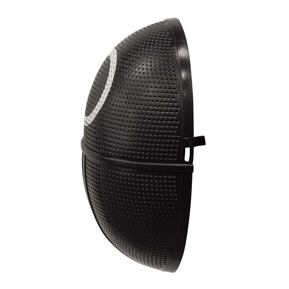 Schwarze Maske mit Kreisdesign für Squid Game, aus leichtem ABS, mit elastischem Band.