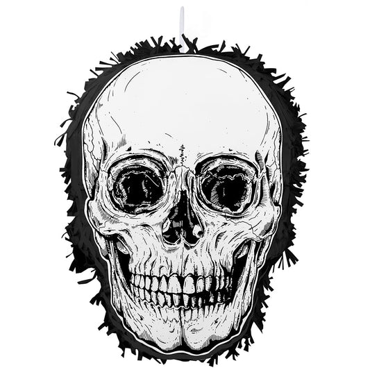Boland Totenkopf Piñata Halloween Deko aus Karton 35x25 cm