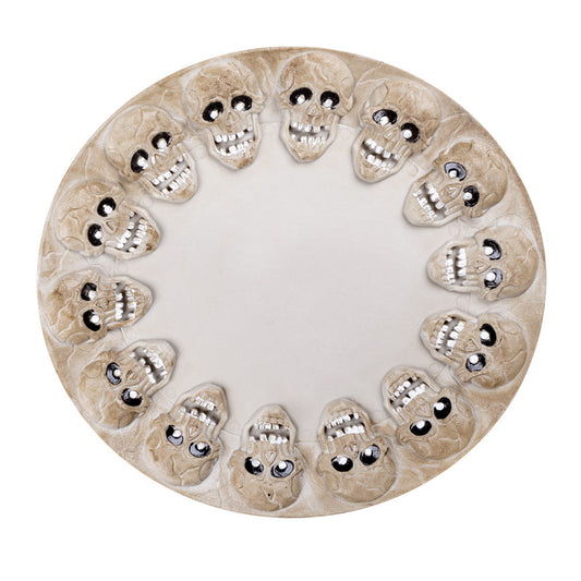 Totenkopf Serviertablett 38x40cm – Boland Halloween MDF Tablett - Fasnacht24.ch