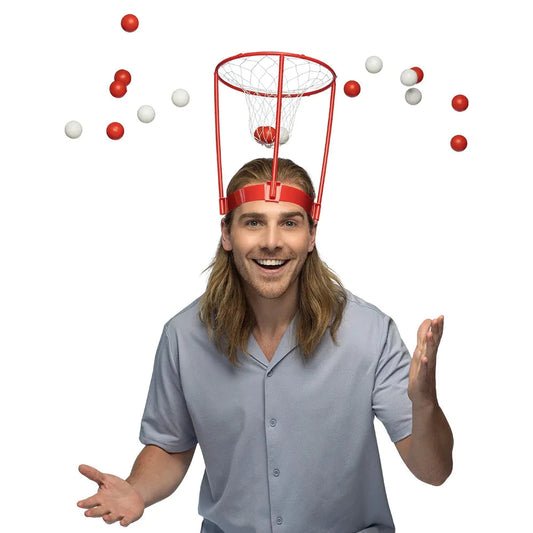 Boland Basket Shot Stirnband mit 20 bunten Bällen für Partyspiele und Wettbewerbe.