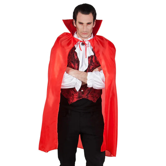 Boland Vampirumhang Bloodlust – Roter Satin, Stehkragen, 120 cm - Fasnacht24.ch
