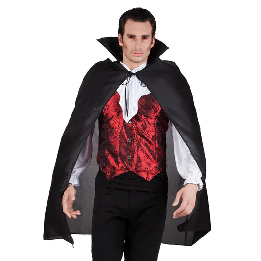 Boland Vampir Umhang Bloodlust – Schwarzer 120cm Cape mit Stehkragen - Fasnacht24.ch