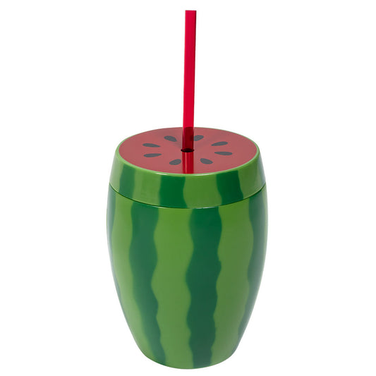 Boland Wassermelone Trinkbecher mit Strohhalm – 900ml Tritan - Fasnacht24.ch