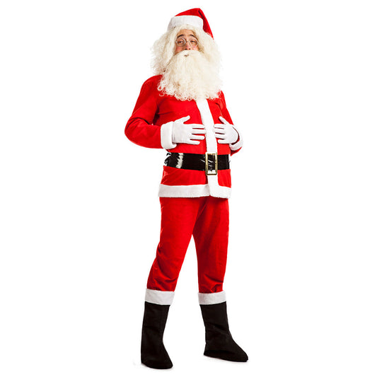 Weihnachtsmann Kostüm – Boland 5-Teiliges Happy Santa Outfit Rot Weiß - Fasnacht24.ch