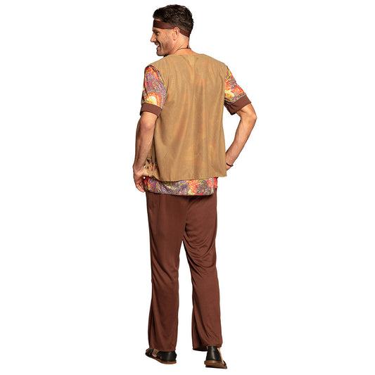 Boland Willow Herren Hippie Kostüm – Polyester Hemd, Weste, Hose - Fasnacht24.ch