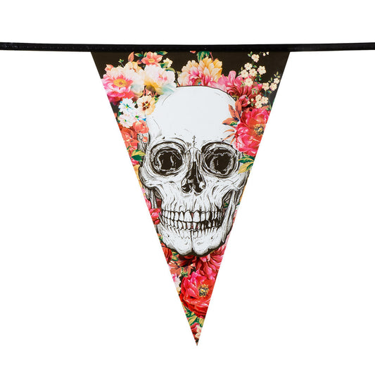 Day of the Dead Wimpelkette 6m – Boland Halloween Dekoration Polyester - Fasnacht24.ch