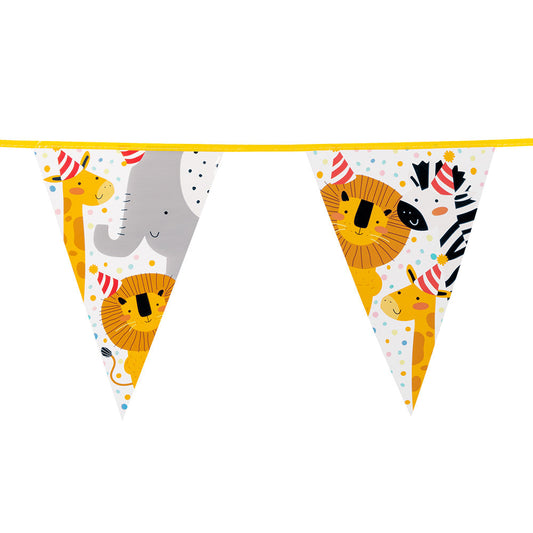 Boland Safari Wimpelkette 6 m Polyester Girlande mit doppelseitigen Flaggen - Fasnacht24.ch – Produktansicht