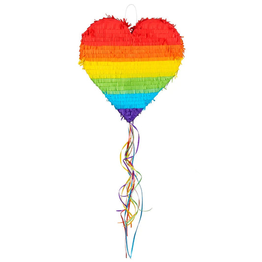 Boland Zieh Piñata Herz Regenbogen – Große Bunte Partydeko - Fasnacht24.ch