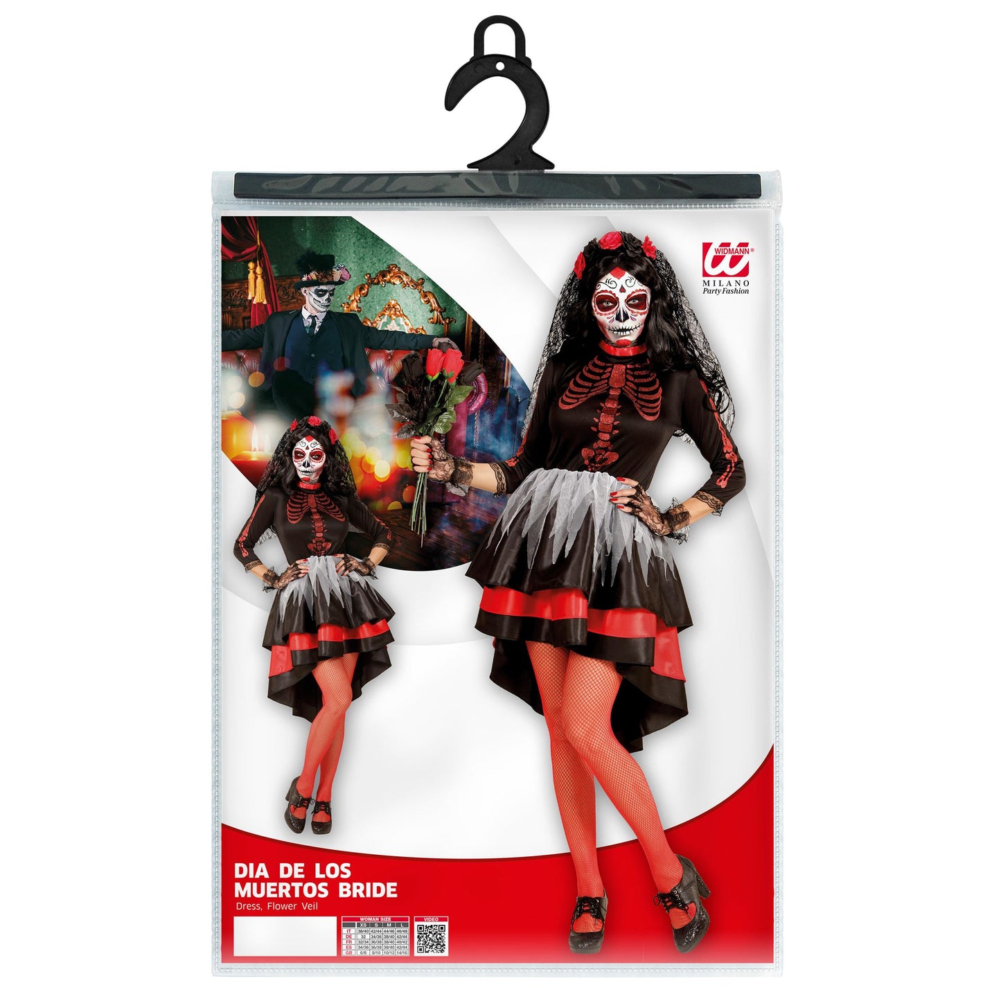 "BRAUT DIA DE LOS MUERTOS" (Kleid,Schleier mit Blumen) – Ansicht 4
