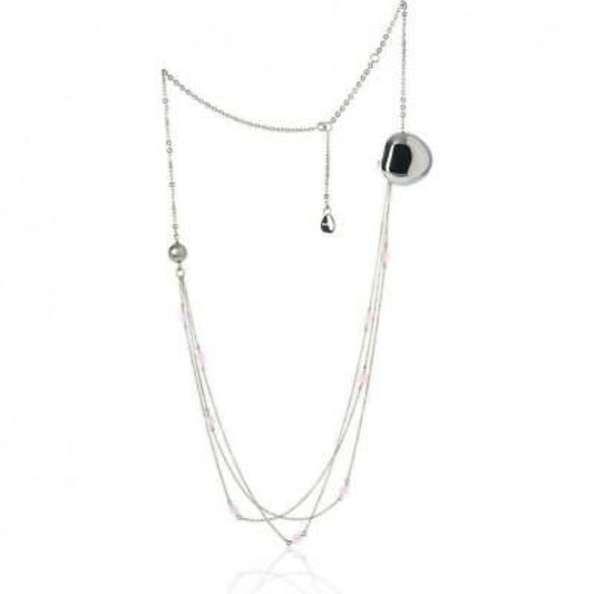 BREIL JEWELS BLOOM Collection Mod. CUORE - Agata / Pink Agathe 35cm ***SPECIAL PRICE*** TJ0835 Schmuck Rosa Edelstahl