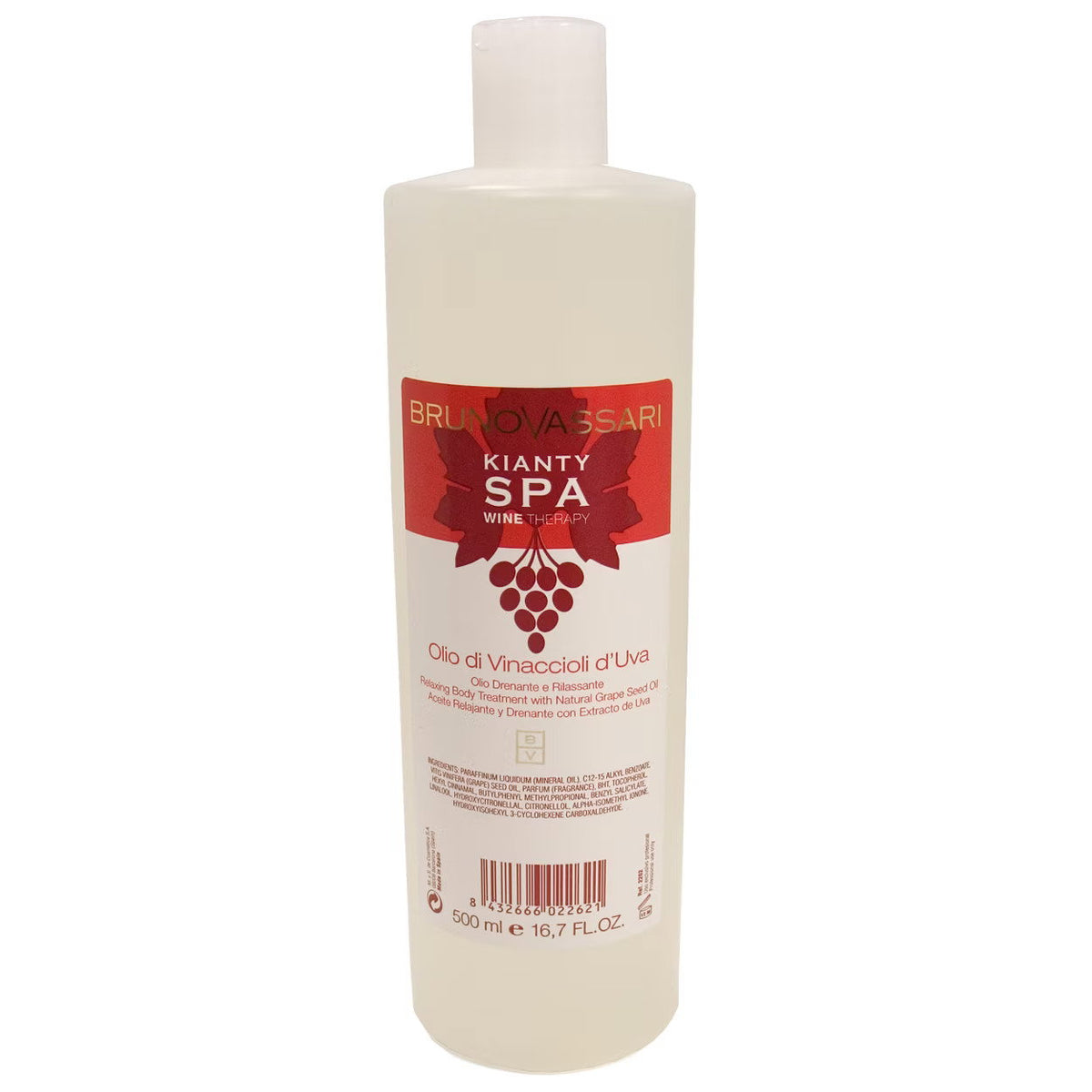 Bruno Vassari, Kianty SPA, Traube, Anti-Aging, Massageöl, Trockenöl, 500 ml