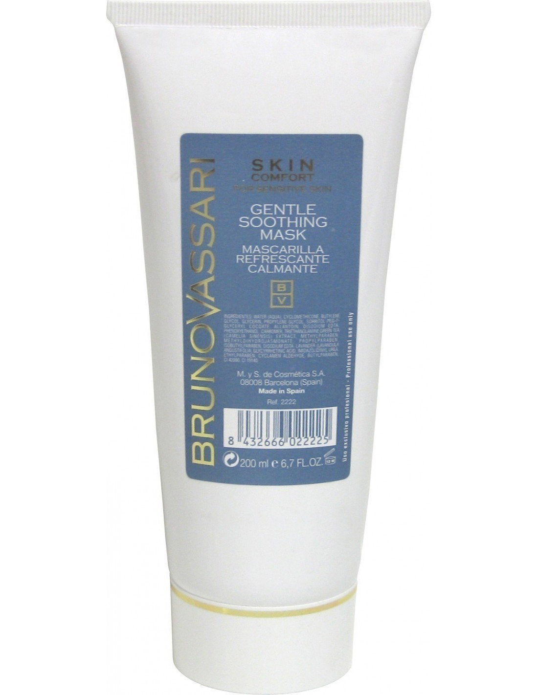 Bruno Vassari, Skin Comfort, Grüner Tee, Beruhigend, Tag & Nacht, Crememaske, Für das Gesicht, 200 ml