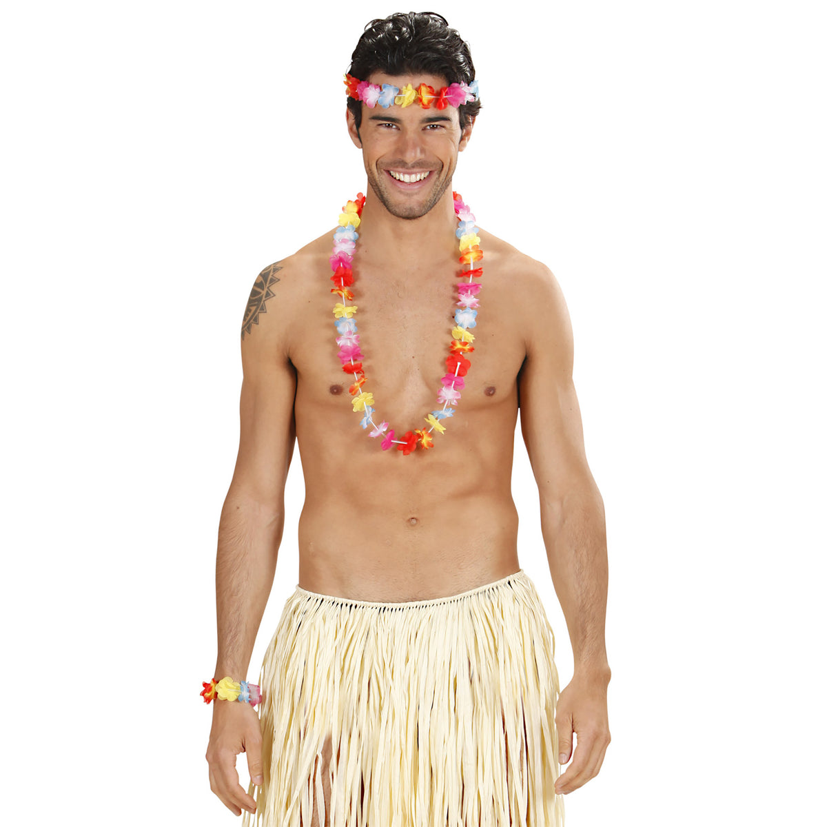 "BUNTES HAWAIISET" (Kette, Stirnband, 2 Armbänder) – Ansicht 3