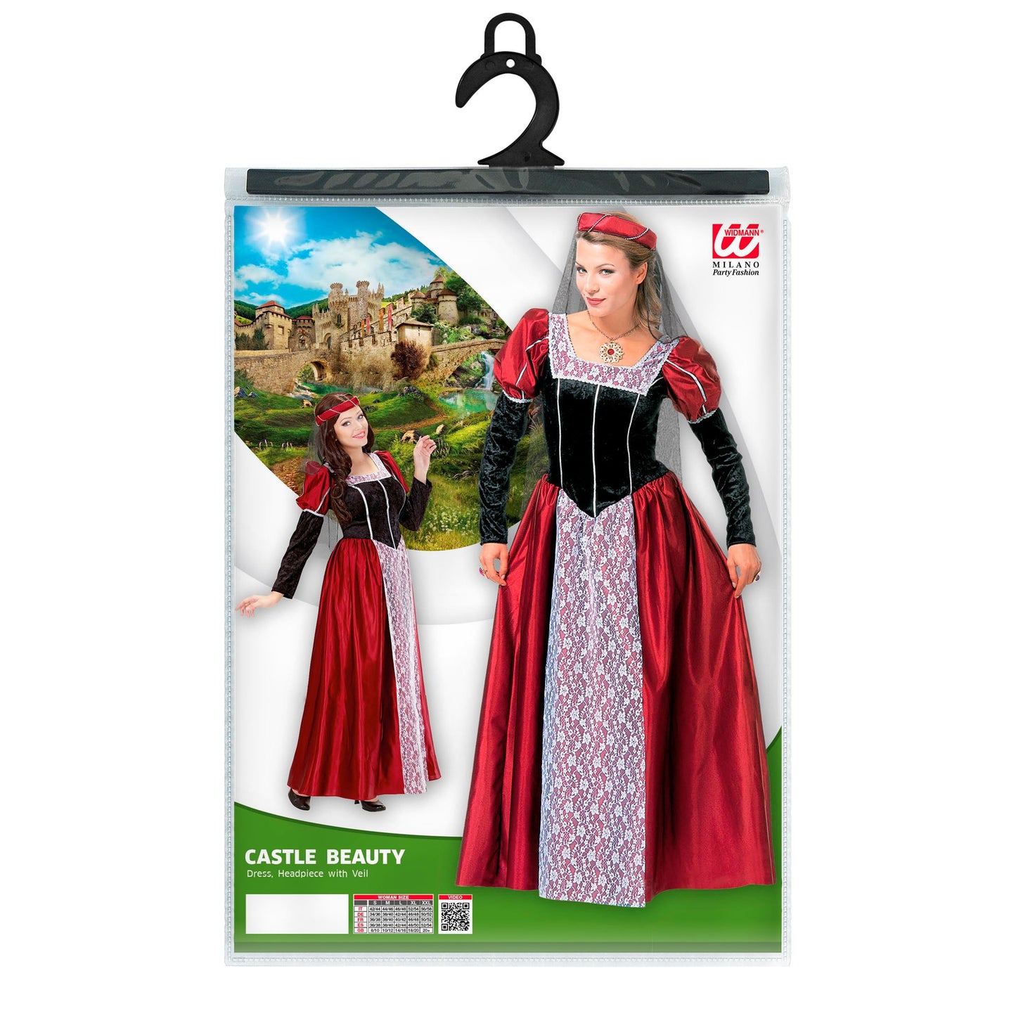 "BURGFRÄULEIN" (Kleid, Kopfbedeckung mit Schleier) – Ansicht 4