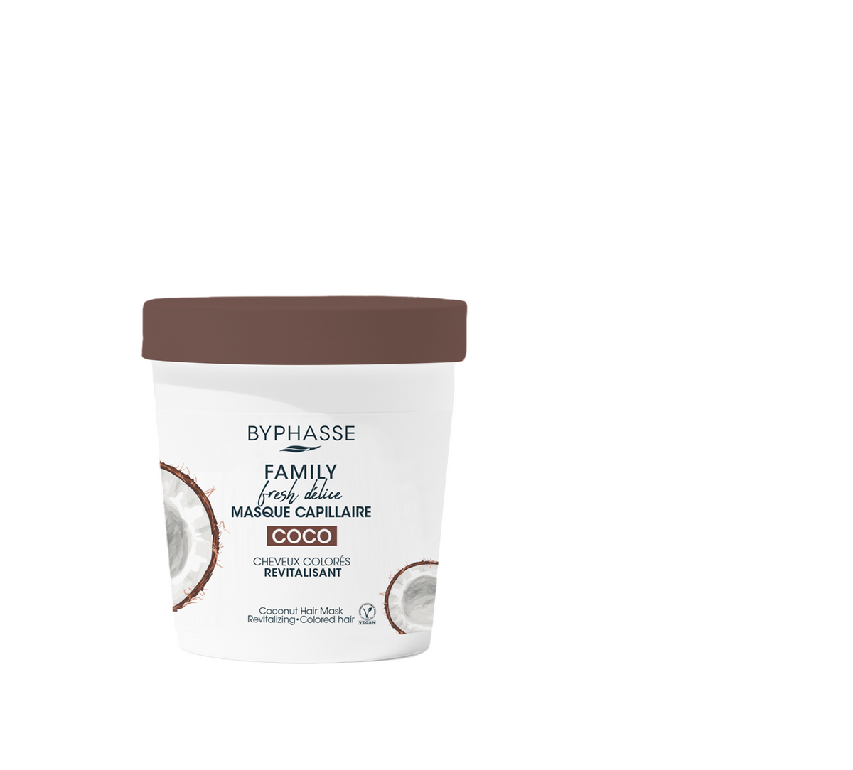 Byphasse, Family, Kokosnuss, Haarbehandlungs-Crememaske, Revitalisierung, 250 ml