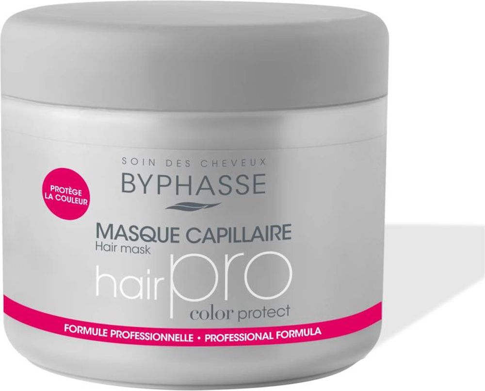 Byphasse, Pro Color, Haarbehandlungs-Crememaske, Farbenschutz, 500 ml *Tester